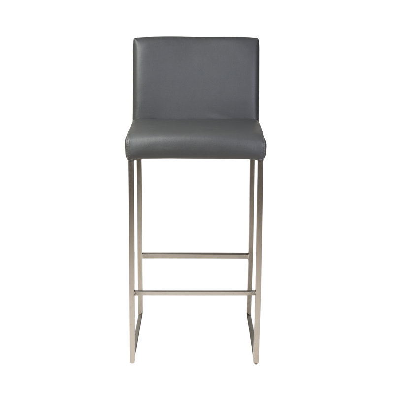 Tate Upholstered Counter Stool, Counter Stool (26" Seat Height), Gray