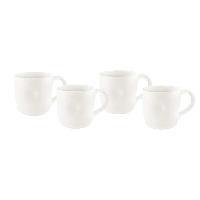 Ensemble de 4 tasses à café Canvas Home Pinch, Blanc