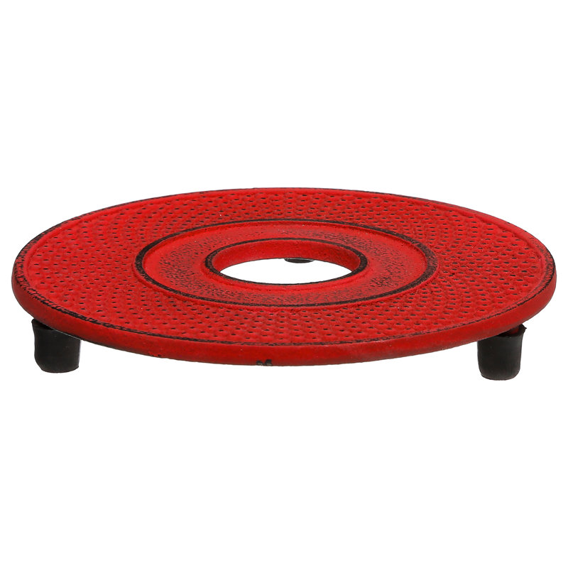 Metal 1 Piece Trivet, Red
