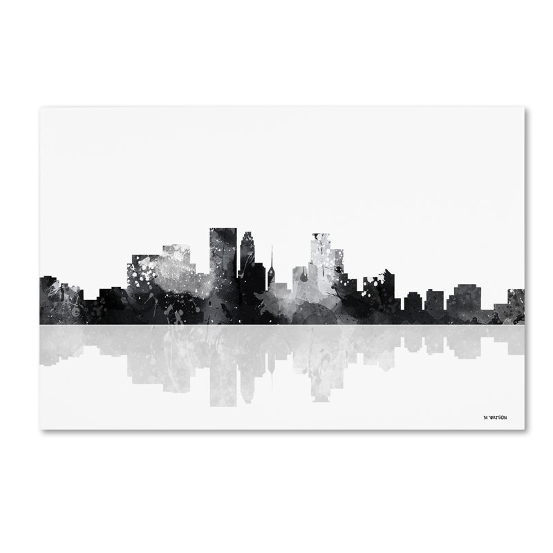 « minneapolis minnesota horizon bg-1 », reproduction d’art sur toile tendue, H 30 po x l 47 po x P 2 po