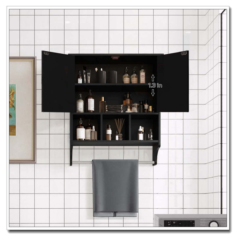 Armoire à pharmacie murale avec barre à serviettes