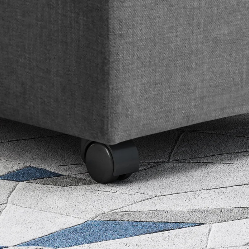 Rangement en tissu gris, offrant de meilleures options pour le tissu de la maison et du bureau avec roulettes