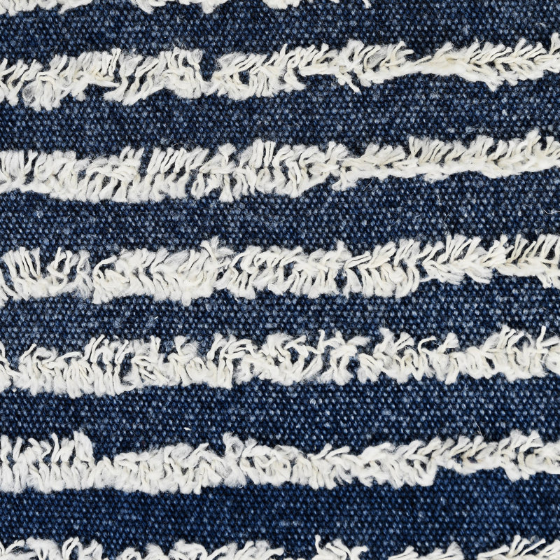  Housse et insert de coussin rectangulaire double en coton Club, Ensign bleu / crème rayé 3, Polyester