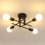 Black 4-Light Branch Ceiling Light