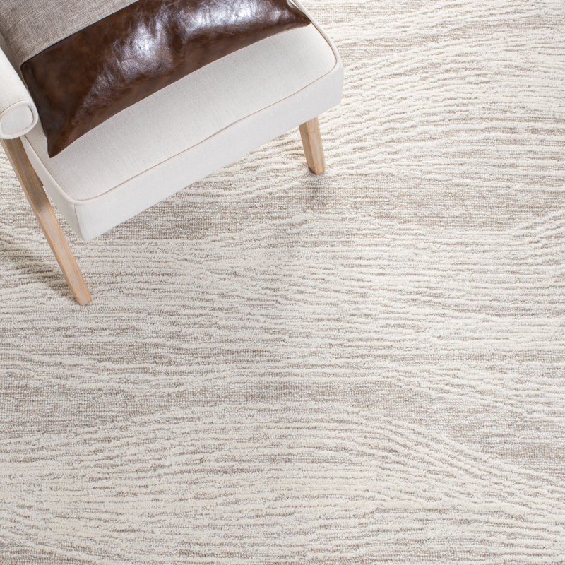 Aldwell Hand Tufted Indian Wool And Cotton With Latex Abstract Rug, Rectangle 8' x 10'