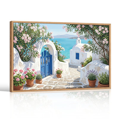 Ensemble de 1 tableau sur toile Jardin méditerranéen