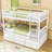 Ellaya Kids Twin Over Twin Bunk Bed with Trundle with Drawers-632420389