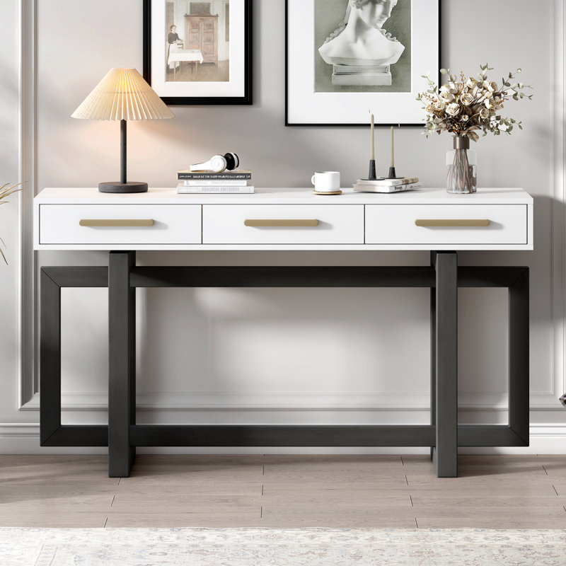 Console U_STYLE Elegant, Blanc / Gris