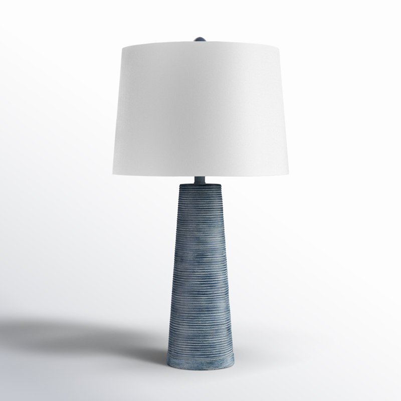 Bolte Resin Table Lamp, Denim Washed