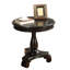Table d'appoint ronde noire 26 po, base piédestal, table d'appoint 26,5 po noire-293531811