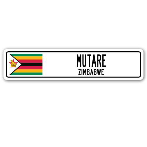 Panneau de signalisation en aluminium à Mutare, H 4 po x l 18 po x P 1 po