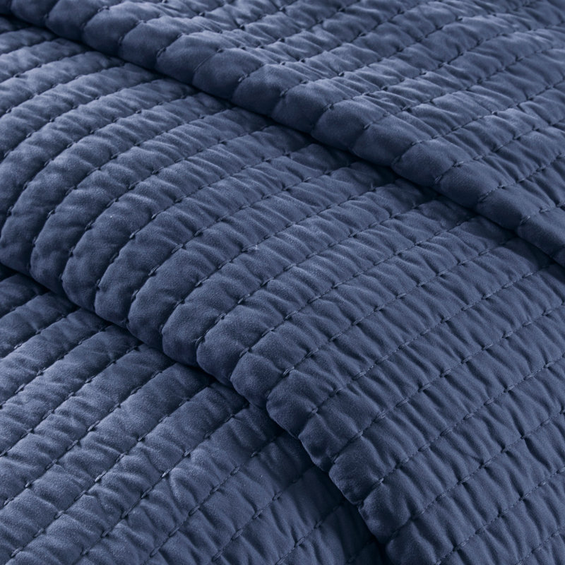 2 Piece Quilt Set Navy Twin/Twin XL