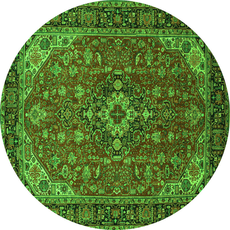 Amandalee Performance Oriental Indoor Rug, Round 7'