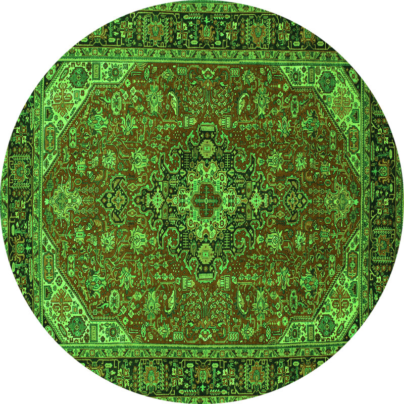 Amandalee Performance Oriental Indoor Rug, Round 6'