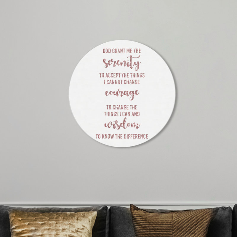 Serenity Courage Wisdom Print, 16" H x 16" W