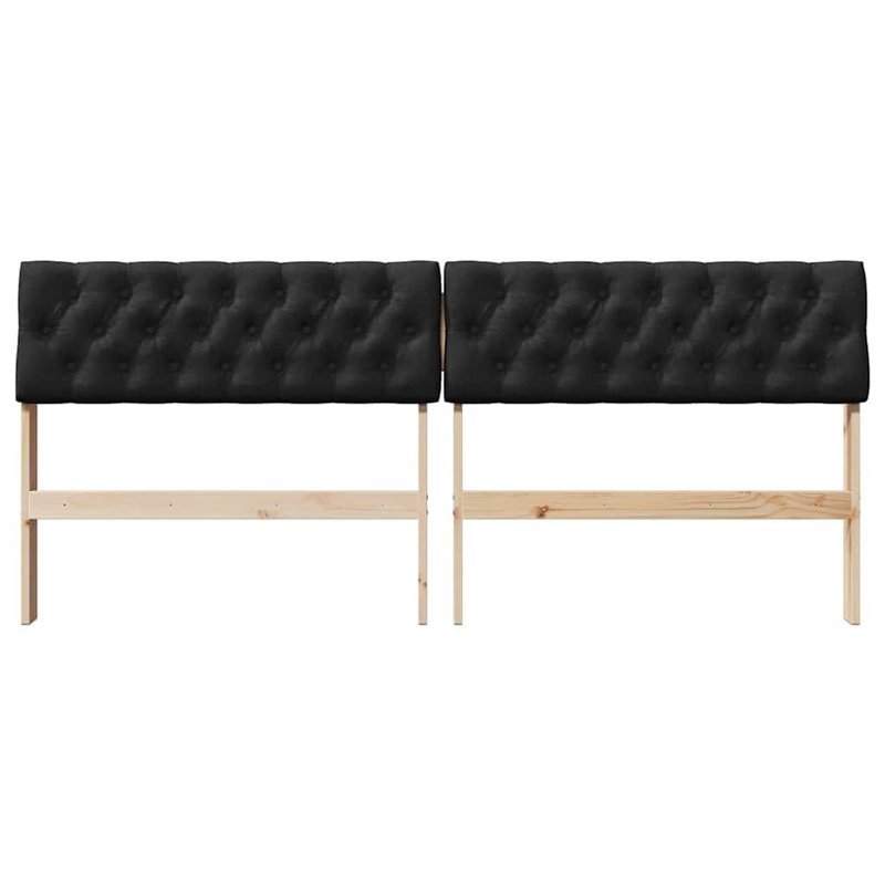 Solid Wood Headboard, DE Size - 180 x 220 cm, Brown, Black