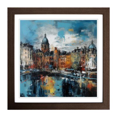 City Of Belfast Abstract Expressionism No.1 - Framed Print