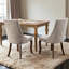 Rayon Cloth Flocking Solid Wood Upholstered Dining Chairs-2049578177