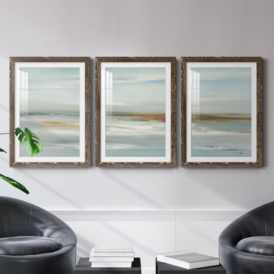«Calm Viewpoint III», ensemble de 3 reproductions d'art encadrées