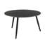 Ensemble de 3 tables gigognes et tables d'appoint de style moderne avec pieds en métal et plateau en pierre frittée-1890384864