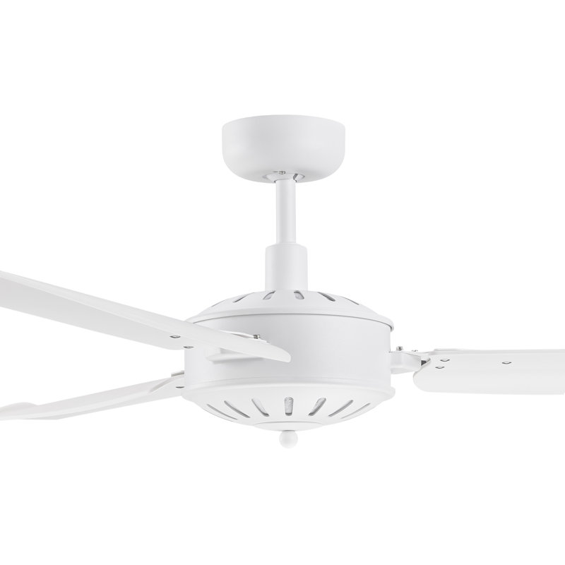 Carolina 56in 3-Blades Indoor/Outdoor Ceiling Fan with Remote Control, Antique White