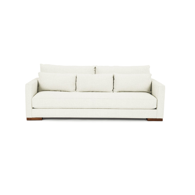 Leon Sofa, Walnut, Smoke Polyester