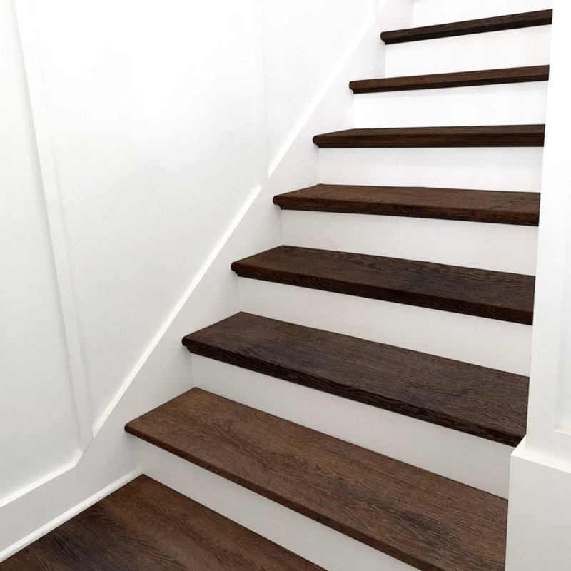 Springwood 1.25" T x 12.01" W x 47.24" L Hybrid Rigid Core Stair Tread Eased Edge, Lansing