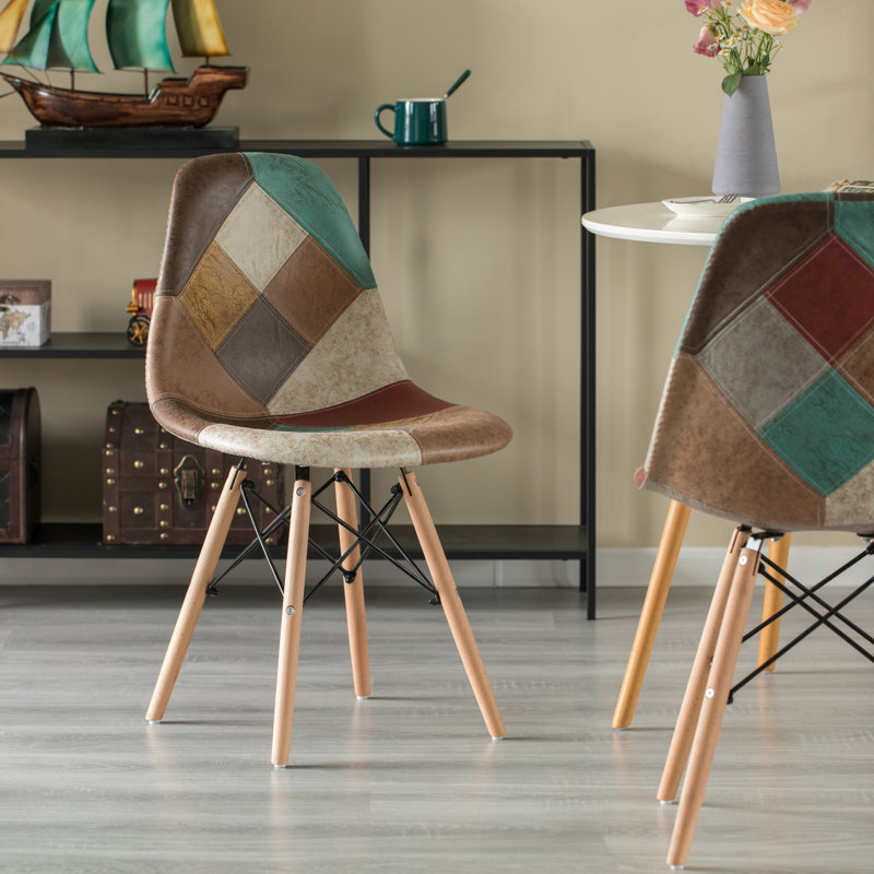 Chaise d'appoint en tissu Deardra, Brun, 1