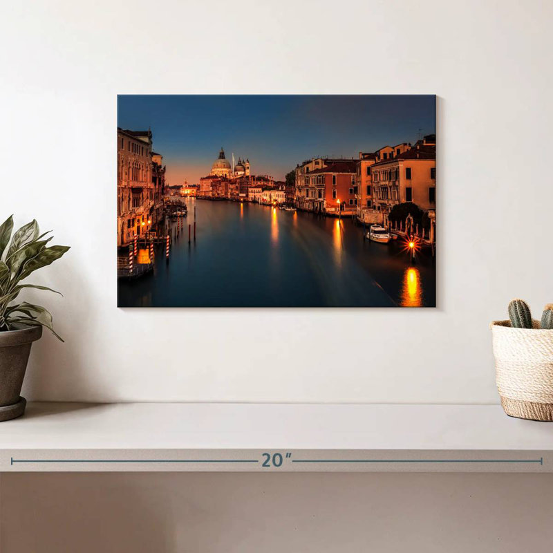 Hannes Grand Canal au crépuscule, H 8 po x l 12 po