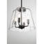 Luminaire suspendu quatre bougies avec verre transparent Soiree - laiton satiné-685408234