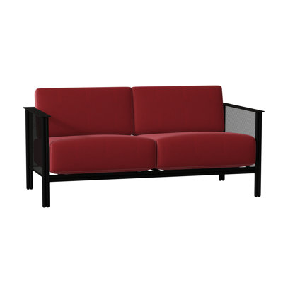 Jax 53.25'' Wide Iron Loveseat with Cushions