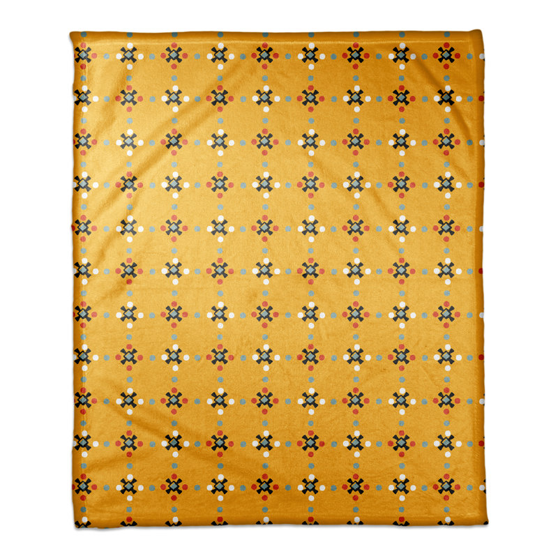 Hand Woven Throw Blanket, Yellow