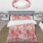 Ensemble de housse de couette rose doré à motif de quadrilobe glamour II-109174819