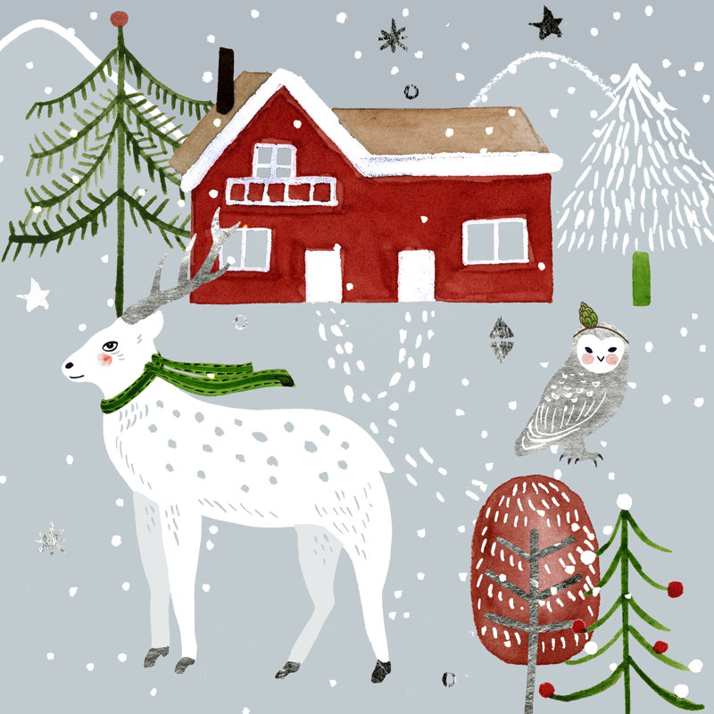 Stars And Snowflakes III by Melissa Wang - Wrapped Canvas Painting, 91cm H x 91cm W