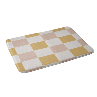 Menina Lisboa Spring Checkers Memory Foam Bath Mat