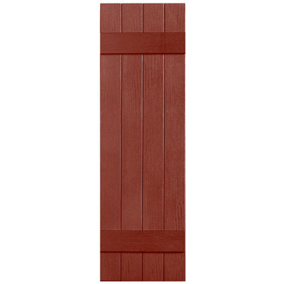 Two Batten, Four Board Closed Vinyl Shutters Pair