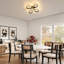 Camelia 4-Light Black LED Flush Mount-860206924