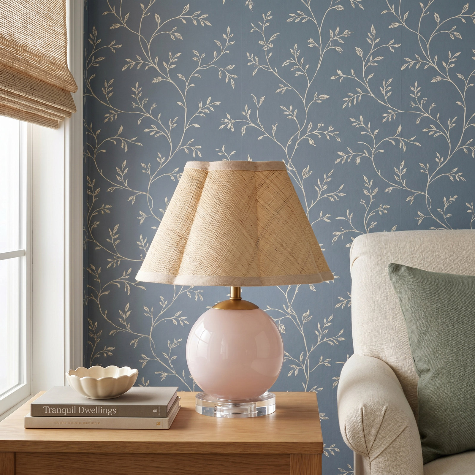 Connor Blown Glass Table Lamp, Pink