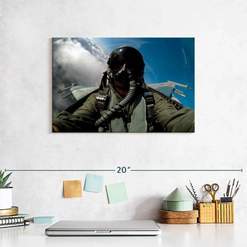 F16 Air Force Pilot, 8" H x 12" W