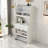 Buffet With Hutch And Foldable Dining Table, Storage Shelves, Side Hooks And A Cabinet With Sliding Doors