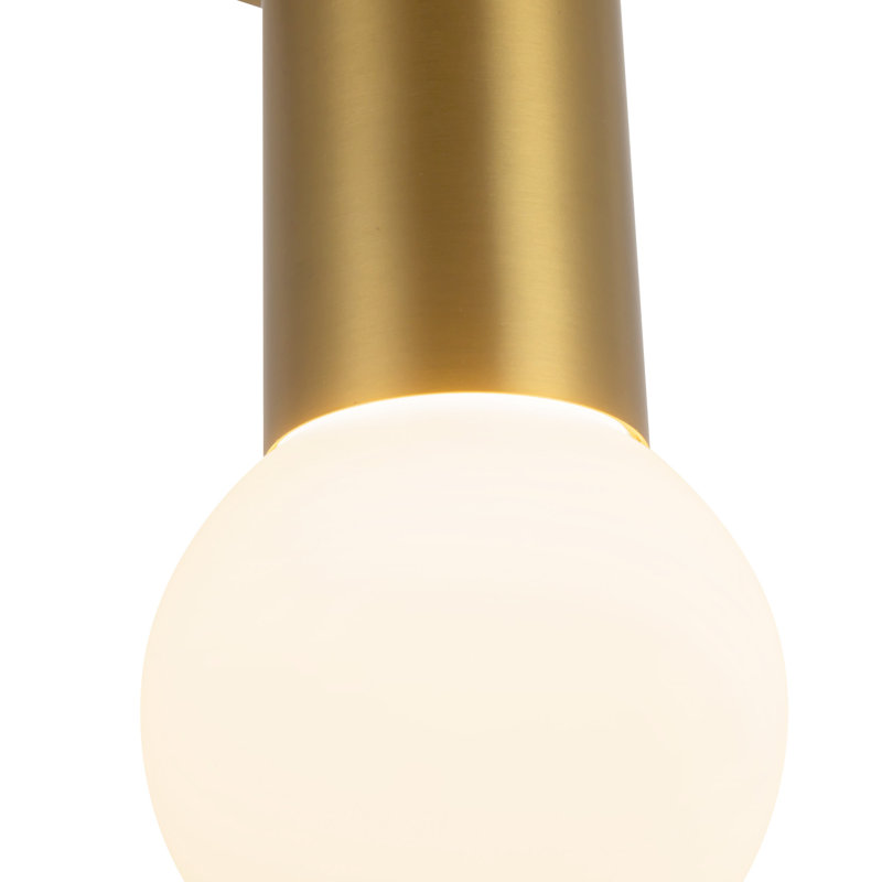 1 - Light LED Semi Flush Mount, Brushed Gold