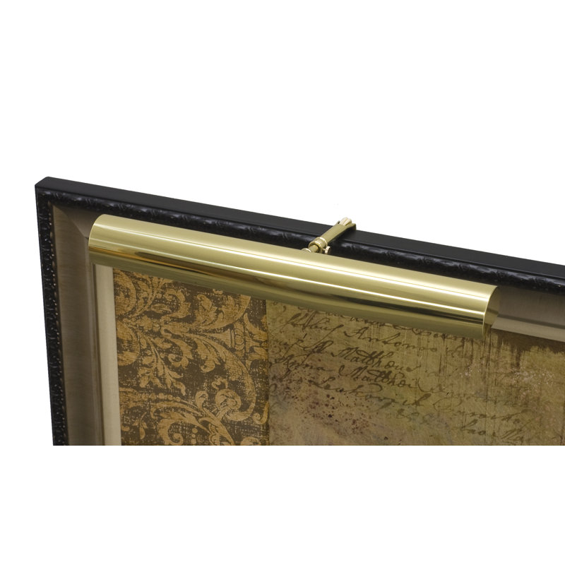 Dimmable Wall Mounted Picture Light, Polished Brass, 2" H x 16" W x 7" D