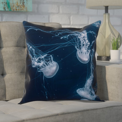 Joel Filipe Jellyfish Cotton Pillow Cover