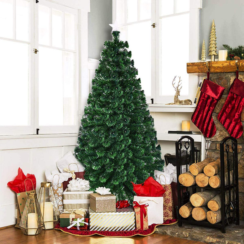 Lighted Artificial Fir Christmas Tree, 180cm H x 96cm W x 96cm D