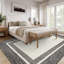 Tapis moderne lavable à la machine avec bordure en caoutchouc antidérapant à faible épaisseur pour salon, chambre à coucher, cuisine, salle à manger-916625517