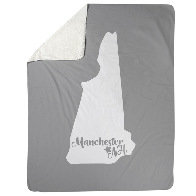 Jeté à polaire new hampshire manchester, l 52,5 po x L 62,5 po, Gris