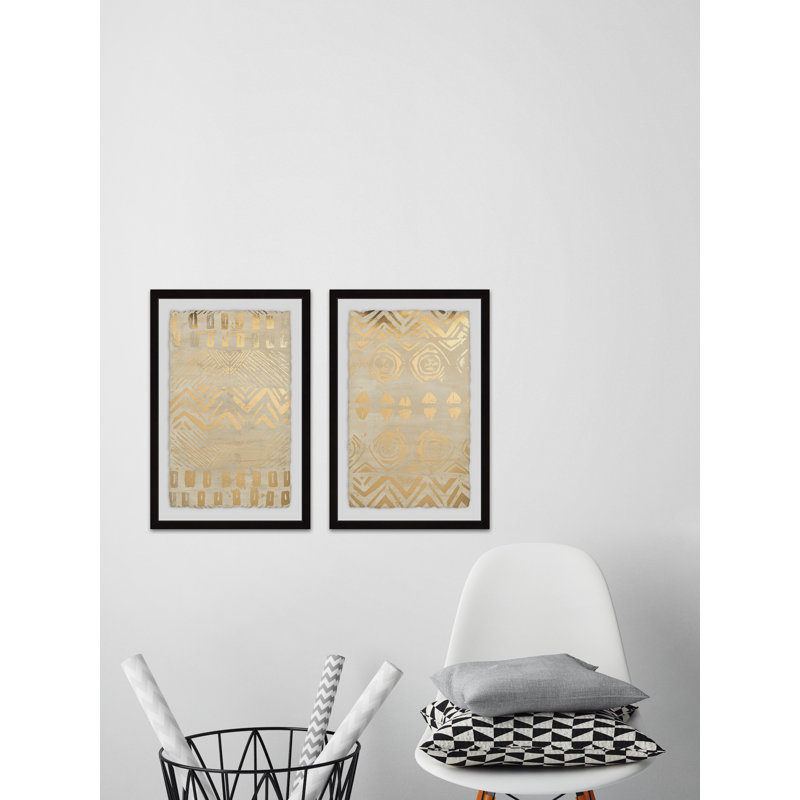 Pattern Bazaar II - 2 Piece Single Picture Frame Set, 36" H x 24" W