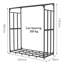 156.5cm W Metal Log Rack
