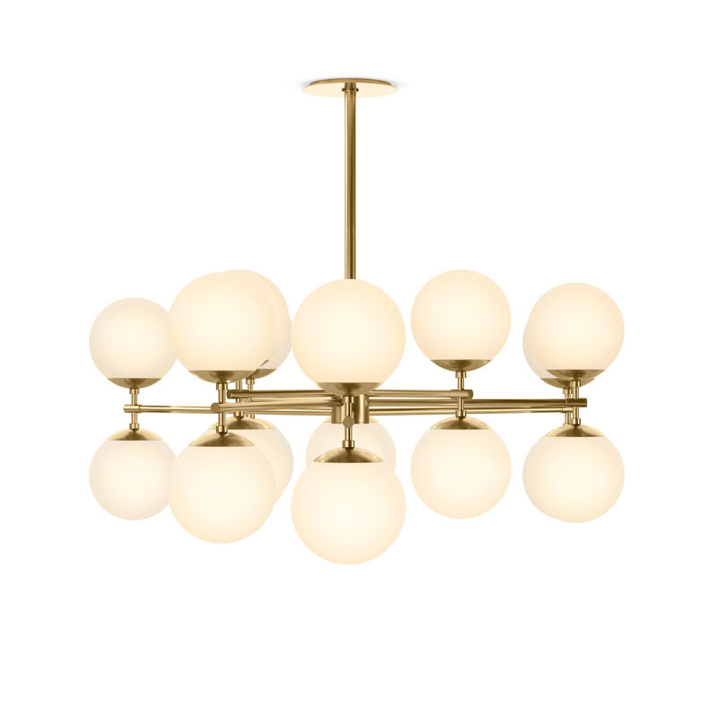 Zodiac 18 - Light Chandelier, Burnished Brass