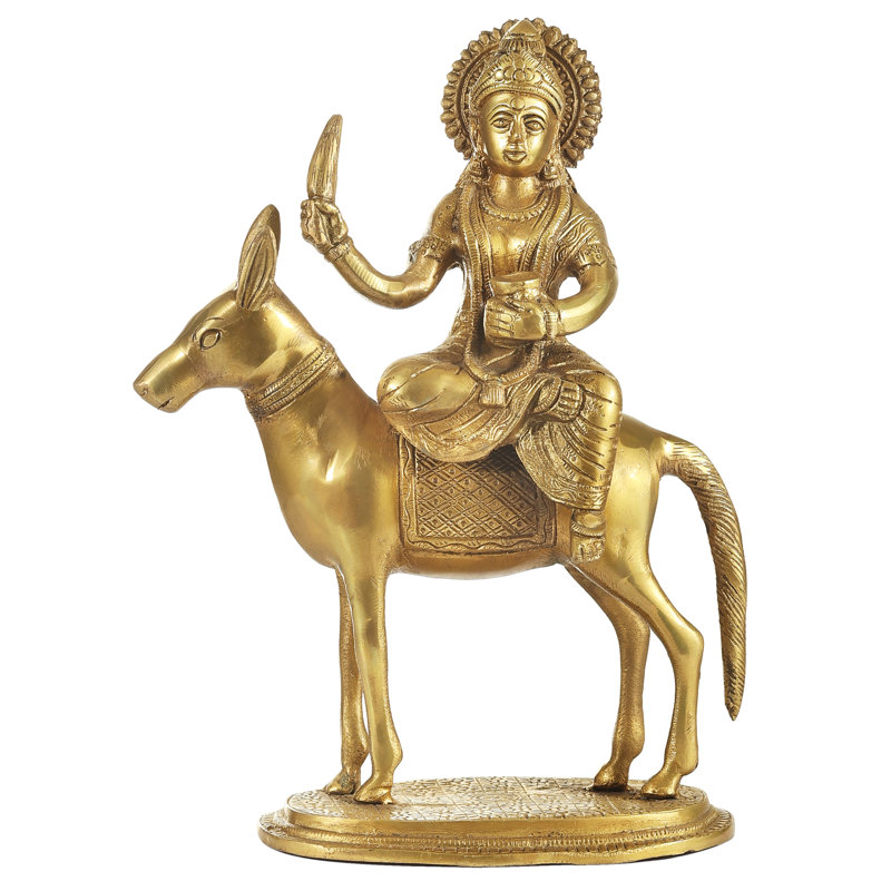 Shitala Mata assise sur un âne